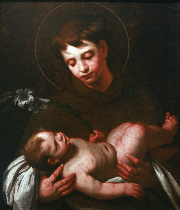 Bernardo Strozzi Saint Antony of Padua holding Baby Jesus china oil painting image